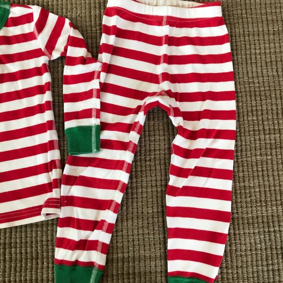 Hanna Andersson Kids Christmas Striped Long John Pajama 2-piece Set, 3T - Picture 5 of 6